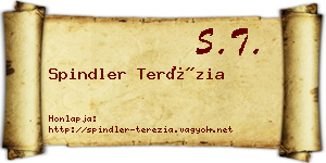 Spindler Terézia névjegykártya